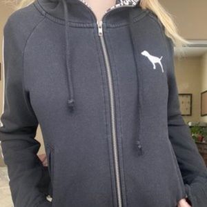 PINK Victoria’s Secret Black Zip Up